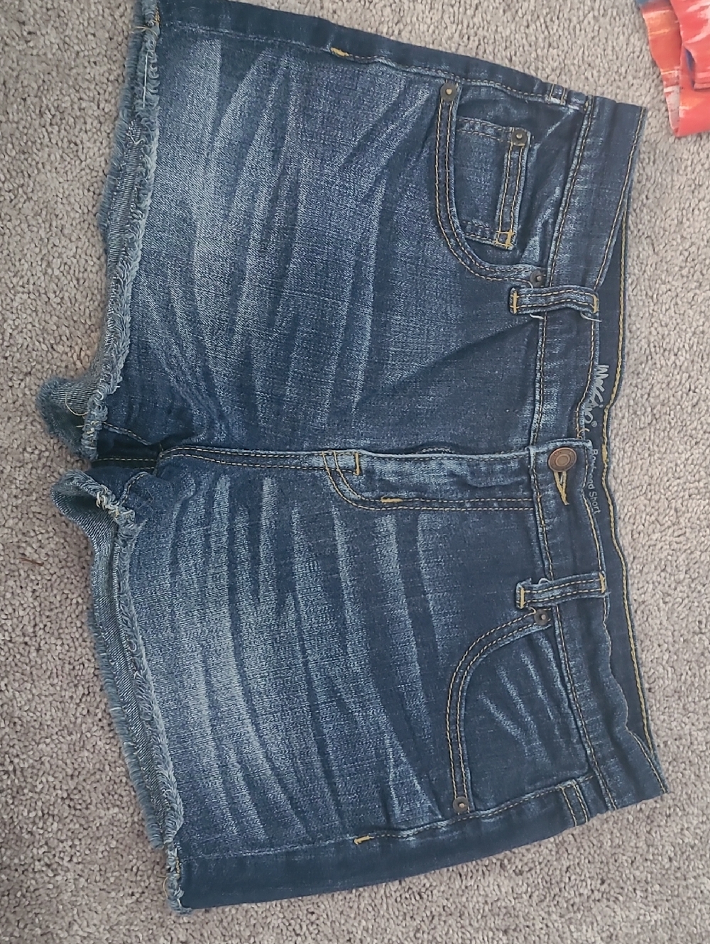 Mossimo Supply Co. Women's Distressed Dark Blue Denim Cutoff Shorts